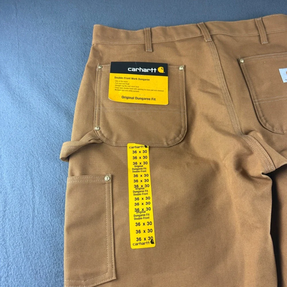 Vintage USA Carhartt Double Knee Pants Men's 36x32* Brown Deadstock Dungaree Fit